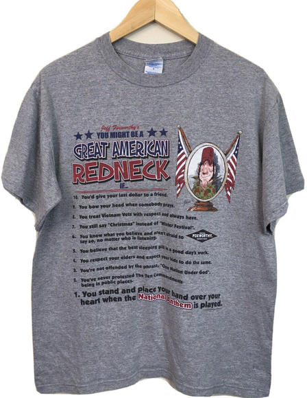 Jeff Foxworthy You Might Be A Great American Redneck If Tshirt Gray Medium M&O - Picture 1 of 6